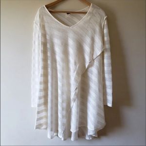 We the Free Oversized Cream V-neck Wrap
